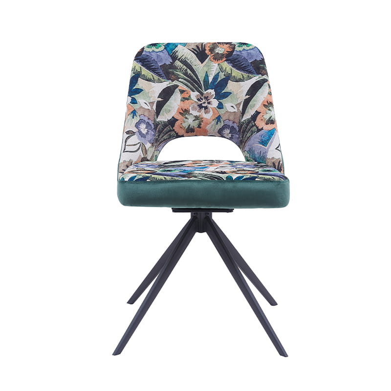 Swivel Floral Velvet Dining chair perfect for home decoration