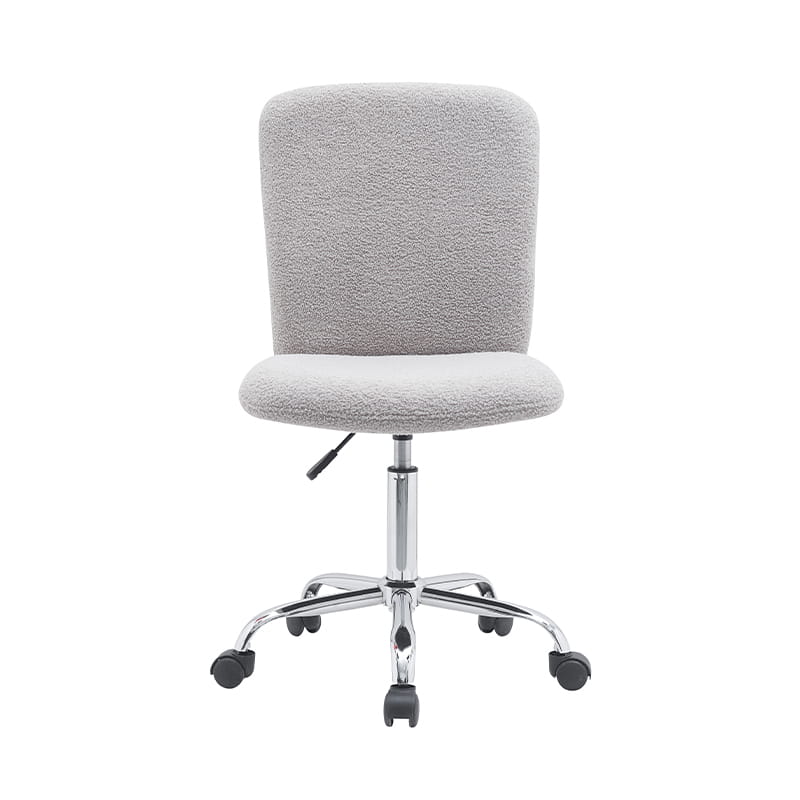 Square Upholstered Desk Chair chrome leg use in home office