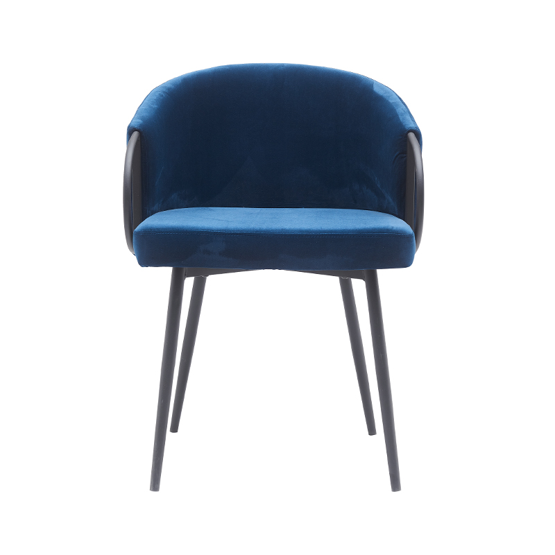 2024 New model upholstered chair black legs arm chair