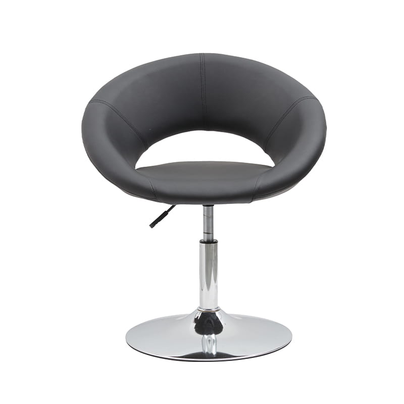 Swivel chair Dining chair Club chair black synthetic leather  