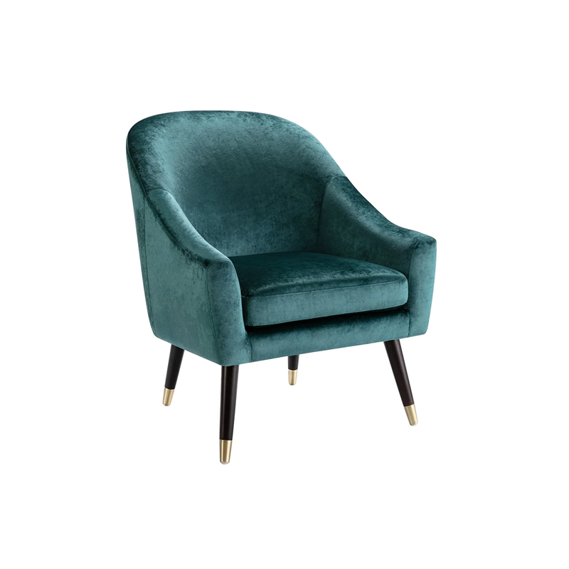 Mid-Century Modern Accent Chair In Velvet